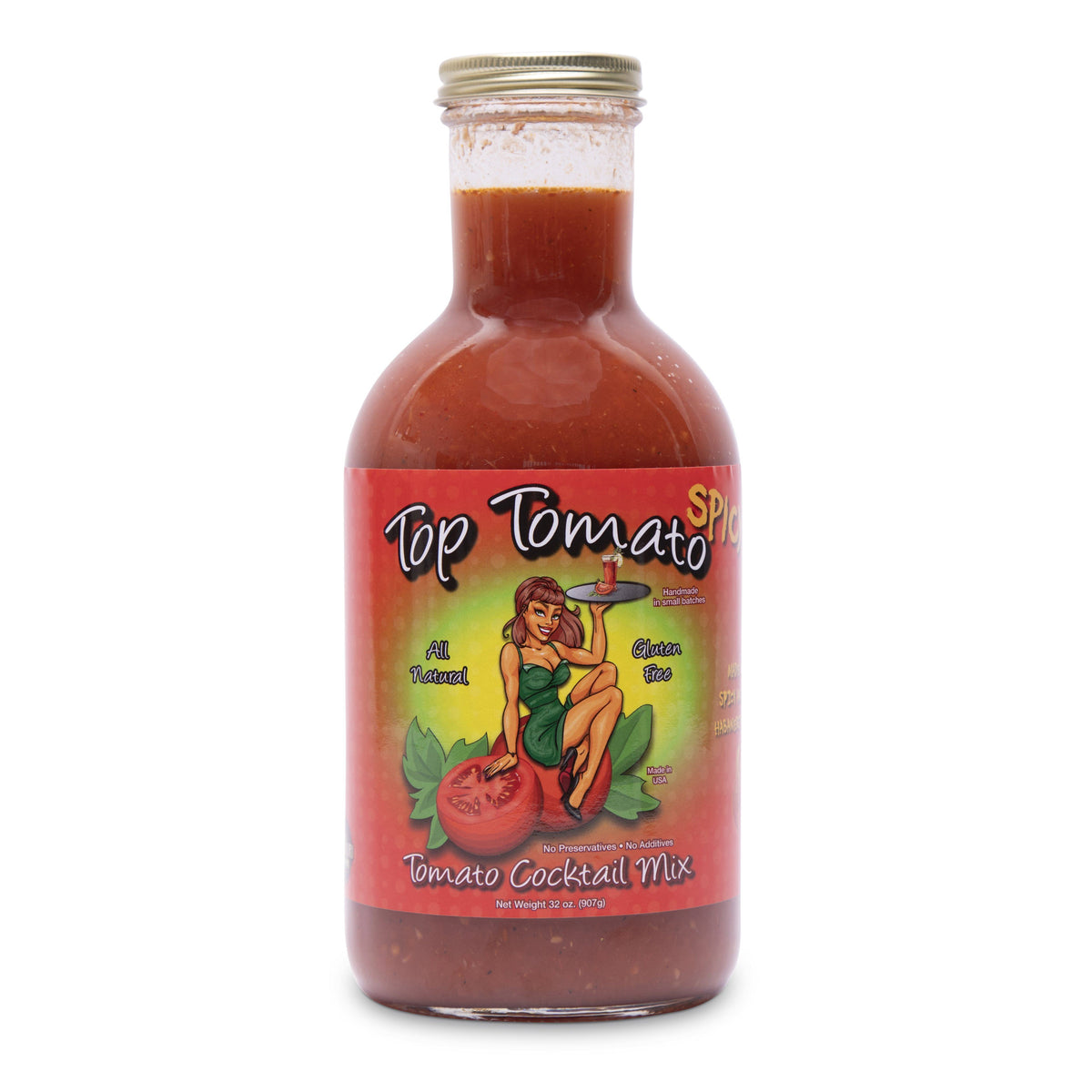 Top Tomato Spicy AwardWinning Bloody Mary Cocktail Mix Gluten Free Circle B Ranch and